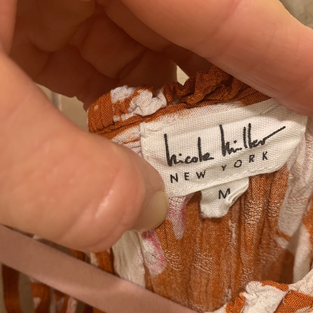 Nicole miller, orange, and pink size medium halter - Picture 5 of 6